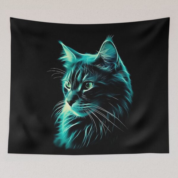 Item preview, Artistic cat - Mystical cat - Cat with attitude - Cat obsession - Cat and the hat designed and sold by JansenGS.