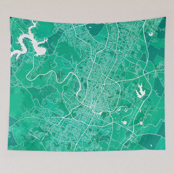 Item preview, Austin City Map of Texas, USA - Watercolor designed and sold by deMAP.