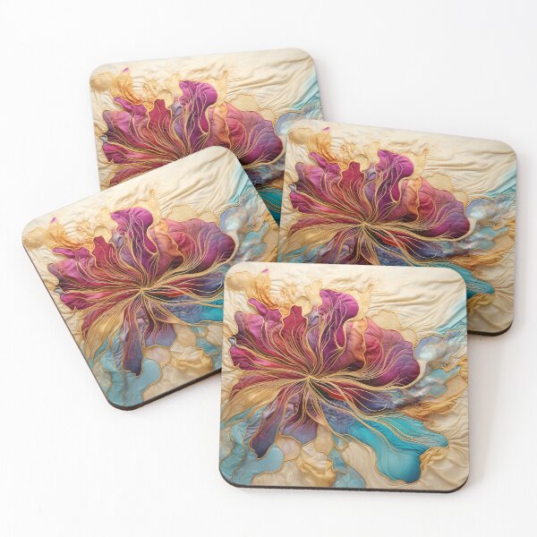 Item preview, colorful detailed silk flower art print designed and sold by dcrc.
