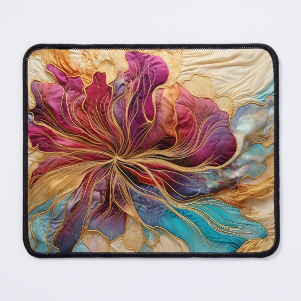 Item preview, colorful detailed silk flower art print designed and sold by dcrc.