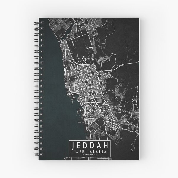 Item preview, Jeddah City Map of Saudi Arabia - Dark designed and sold by deMAP.