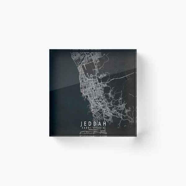 Item preview, Jeddah City Map of Saudi Arabia - Dark designed and sold by deMAP.
