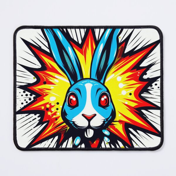 Item preview,  Blue Rabbit with an Explosion in the Background designed and sold by Rafal Saluszewski.