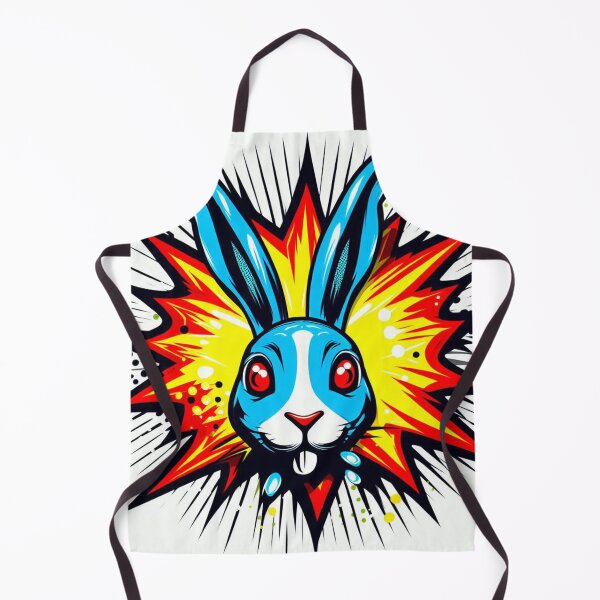 Item preview, Blue Rabbit with an Explosion in the Background designed and sold by Rafal Saluszewski.