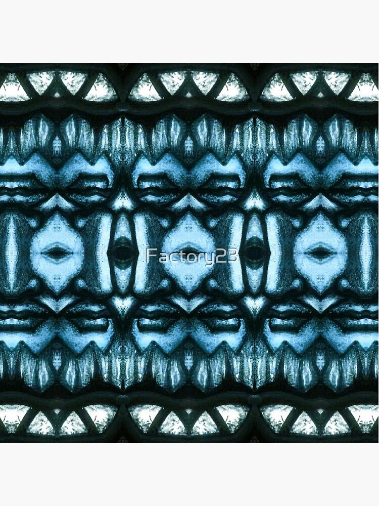 "Ice Blue Tribal Pattern " Throw Pillow by Factory23 Redbubble