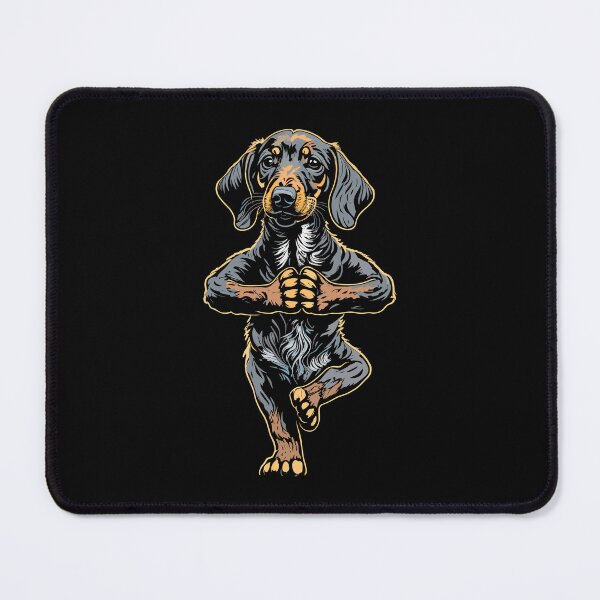 Item preview, Dachshund Yoga Puppy Dog Funny Dogs Tree Pose Vrikshasana designed and sold by GrandeDuc.