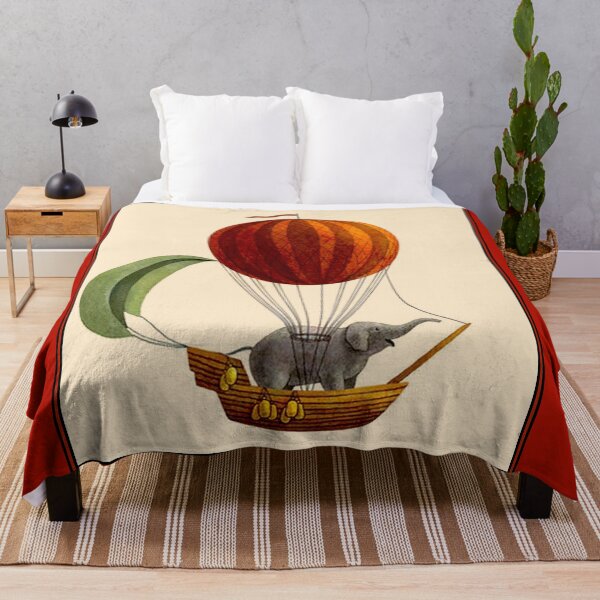 Item preview, ELEPHANT : In a Ship Sailing Under A Balloon Abstract Print designed and sold by posterbobs.