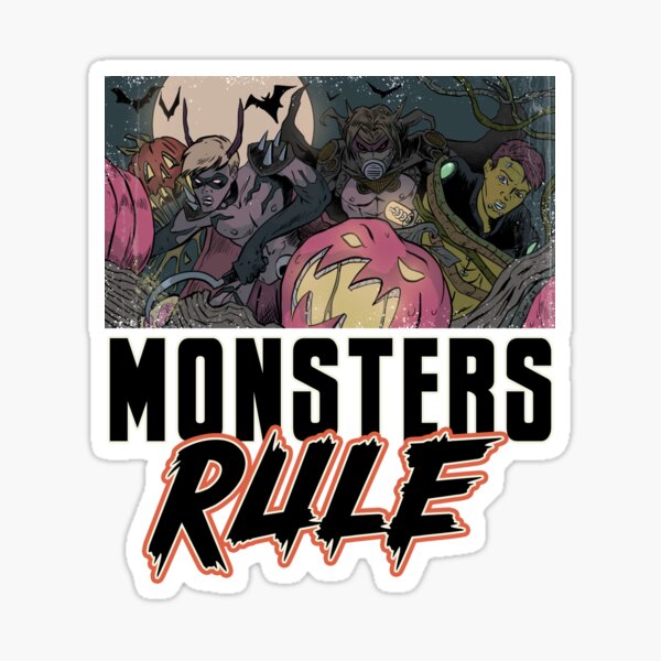 Vintage All Boy Monsters Rule Sticker