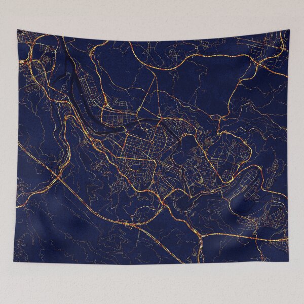 Item preview, Bilbao, Biscay, Spain - City At Night designed and sold by deMAP.