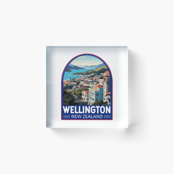 Item preview, Wellington New Zealand Travel Art Emblem designed and sold by KrisSidDesigns.