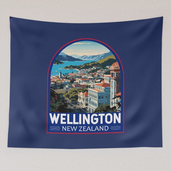 Item preview, Wellington New Zealand Travel Art Emblem designed and sold by KrisSidDesigns.