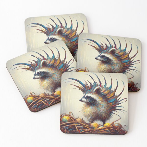 Item preview, Quail Raccoon, Abstract Expressionism designed and sold by ComputerContent.
