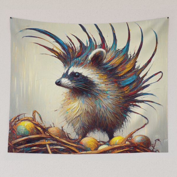 Item preview, Quail Raccoon, Abstract Expressionism designed and sold by ComputerContent.