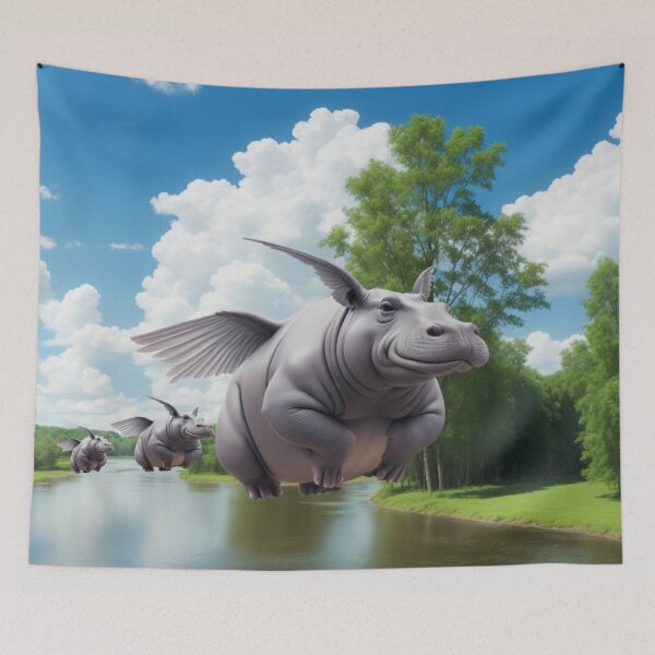 Item preview, Fly like a Hippo designed and sold by AleksKos.