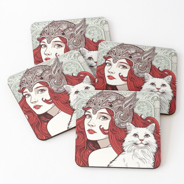 Item preview, Girl and white cat n.5 designed and sold by Carnisch.