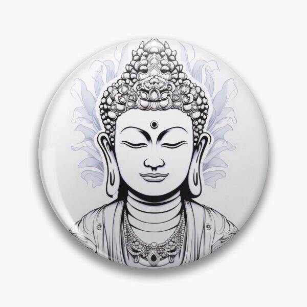 Item preview, Black White buddha for yoga and focus of attention Modern art 3D designed and sold by MartynGrey.