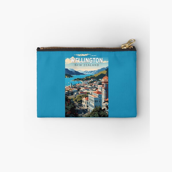 Item preview, Wellington New Zealand Travel Art Vintage designed and sold by KrisSidDesigns.