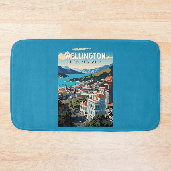 Item preview, Wellington New Zealand Travel Art Vintage designed and sold by KrisSidDesigns.