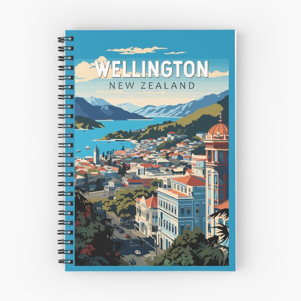 Item preview, Wellington New Zealand Travel Art Vintage designed and sold by KrisSidDesigns.