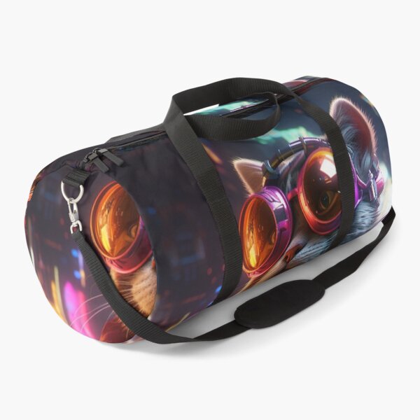 Item preview, Cyberpunk Cat Glass Violet Meow Shaggy Town designed and sold by GrinGalore.