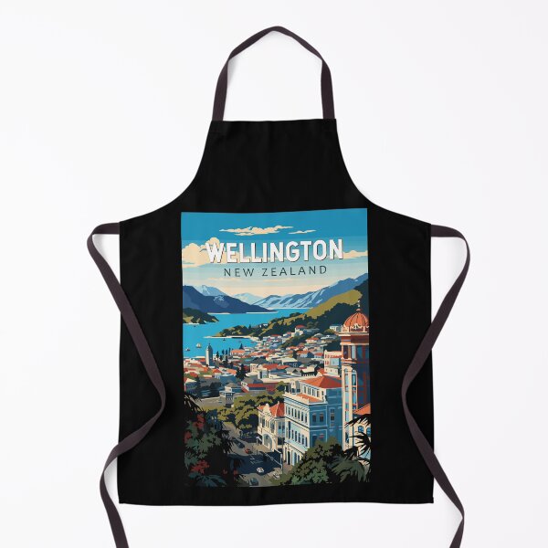 Item preview, Wellington New Zealand Travel Art Vintage designed and sold by KrisSidDesigns.