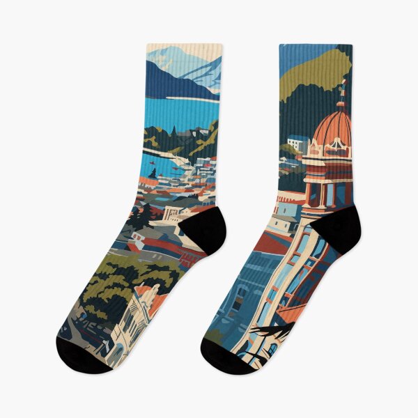 Item preview, Wellington New Zealand Travel Art Vintage designed and sold by KrisSidDesigns.
