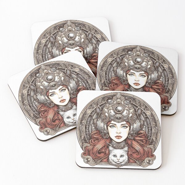 Item preview, Girl and white cat n.4 designed and sold by Carnisch.