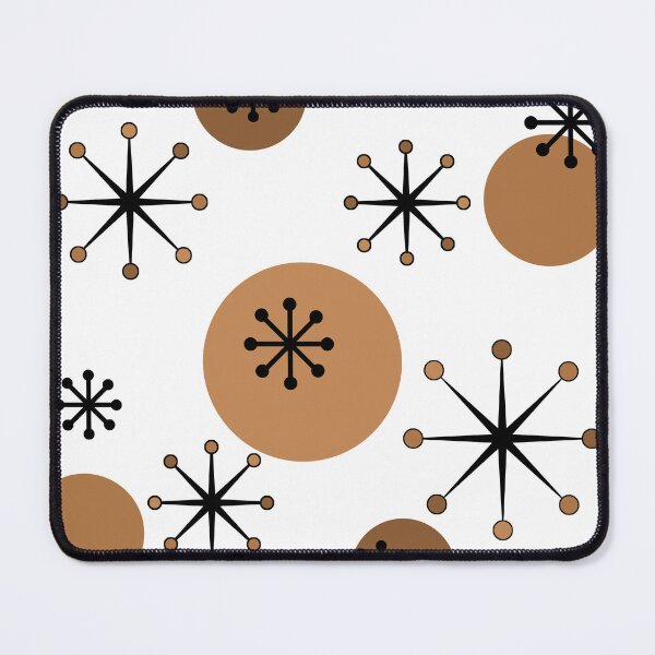 Item preview, Atomic Era Starbursts Brown designed and sold by thepixelgarden.