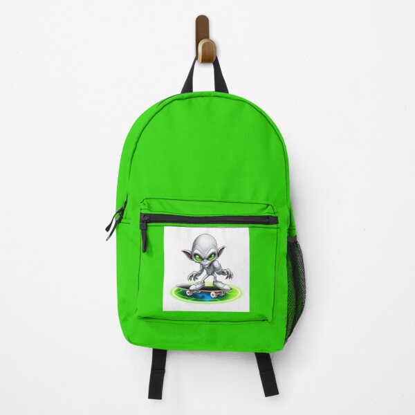 Item preview, Skateboarding Alien, green print designed and sold by silent-violin.