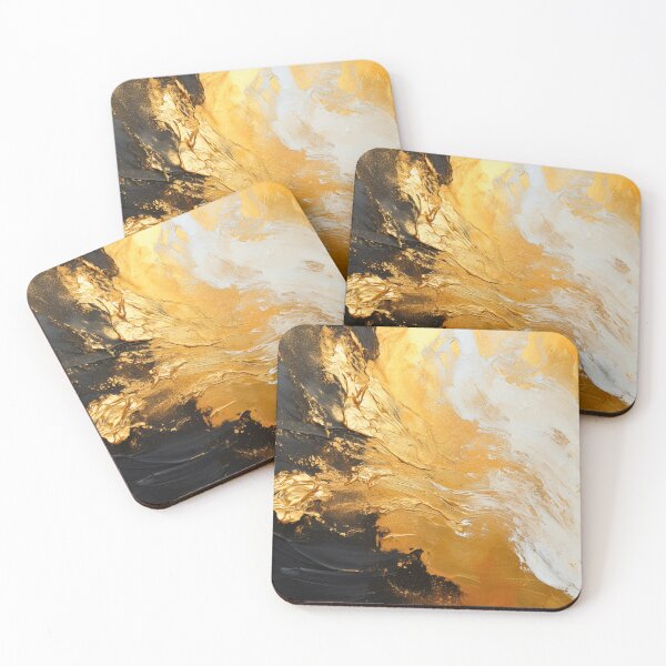 Item preview, Abstract art oil paint gold texture designed and sold by LazyLifestyle.