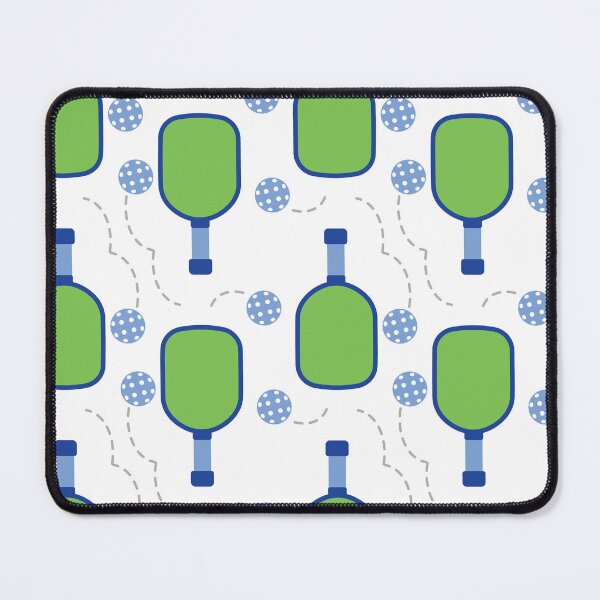 Item preview, Pickleball Rackets and Bouncing Ball Pattern in Blue and Green designed and sold by VintageStyle.