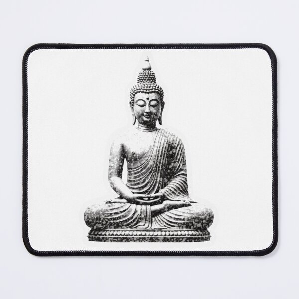 Item preview, Black White buddha , religion stickers, Digital Art, buddha Modern art 3D designed and sold by MartynGrey.