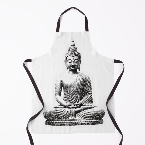 Item preview, Black White buddha , religion stickers, Digital Art, buddha Modern art 3D designed and sold by MartynGrey.