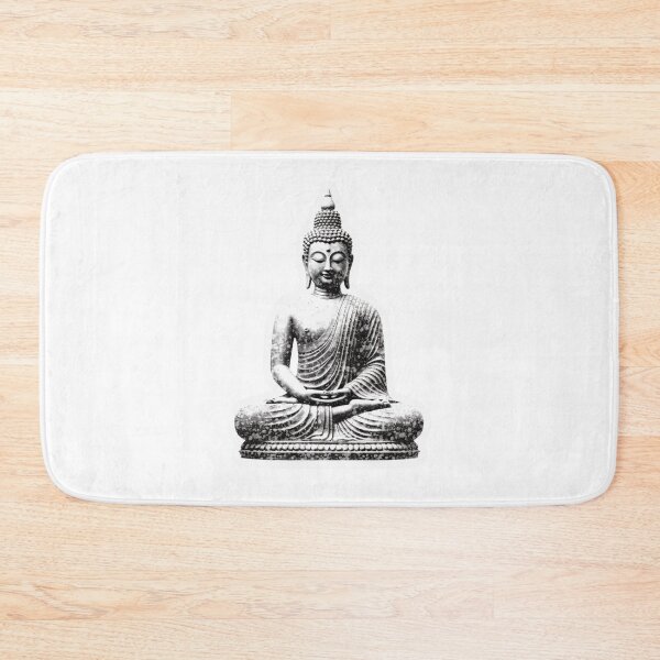 Item preview, Black White buddha , religion stickers, Digital Art, buddha Modern art 3D  designed and sold by MartynGrey.
