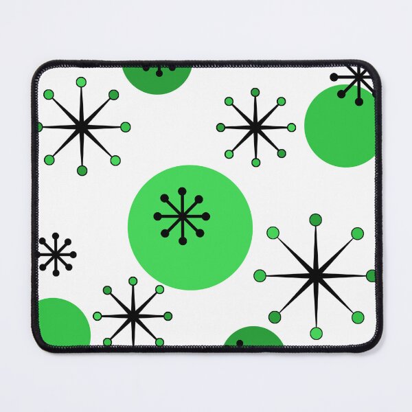 Item preview, Atomic Era Starbursts Green designed and sold by thepixelgarden.