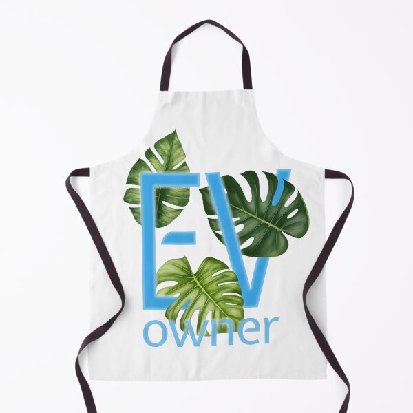 Item preview, EV Owner Green Leaves Electric Vehicle car (blue on white) designed and sold by SpottedDesigns.