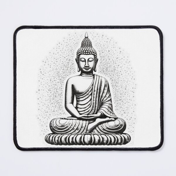 Item preview, Black White buddha Digital Art, buddha Modern art 3D designed and sold by MartynGrey.