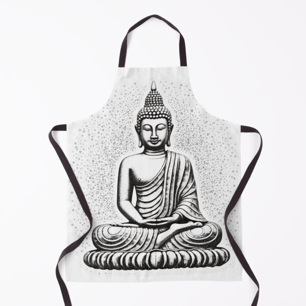 Item preview, Black White buddha Digital Art, buddha Modern art 3D designed and sold by MartynGrey.