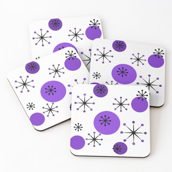 Item preview, Atomic Era Starbursts Indigo designed and sold by thepixelgarden.