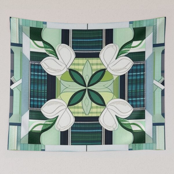 Item preview, Green Patchwork design  designed and sold by Roxburylane.