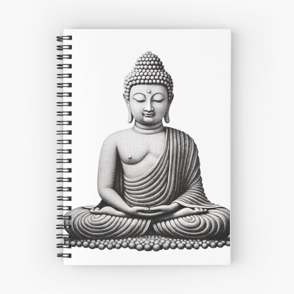 Item preview, Black White buddha for yoga and focus of attention designed and sold by MartynGrey.