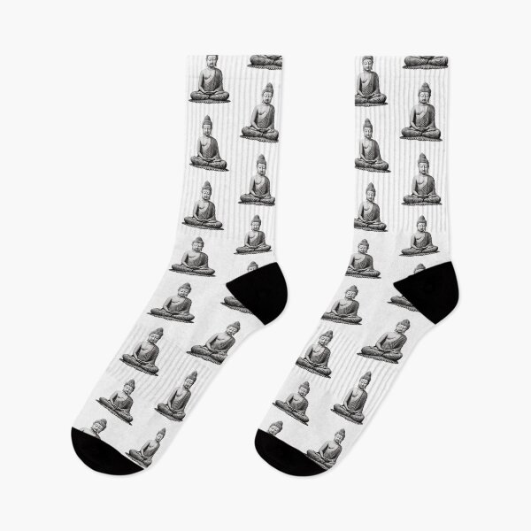 Item preview, Black White buddha for yoga and focus of attention designed and sold by MartynGrey.
