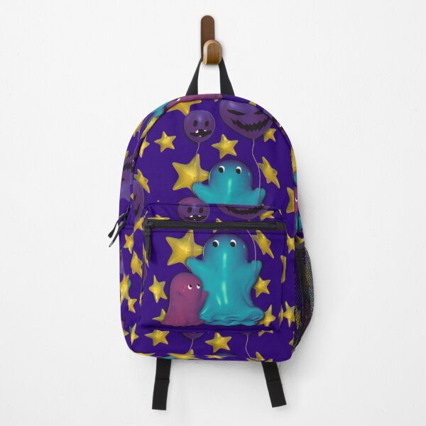 Item preview, Cute little ghost 3D with demon balloons among many stars designed and sold by FujiFluke.
