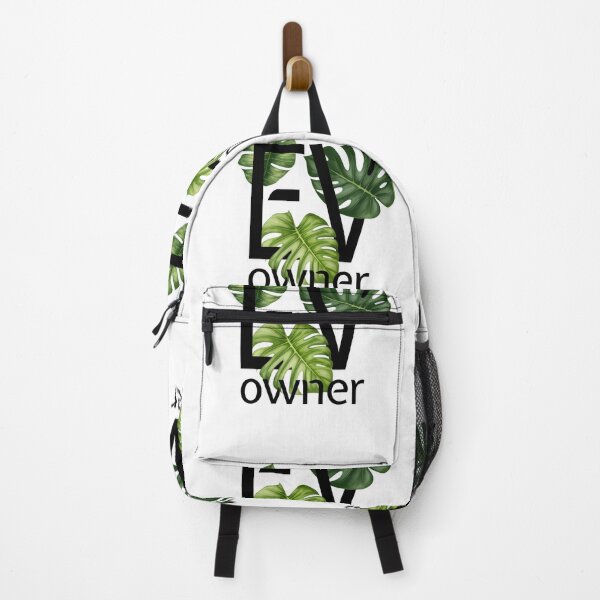 Item preview, EV Owner Green Leaves Electric Vehicle car (black on white) designed and sold by SpottedDesigns.