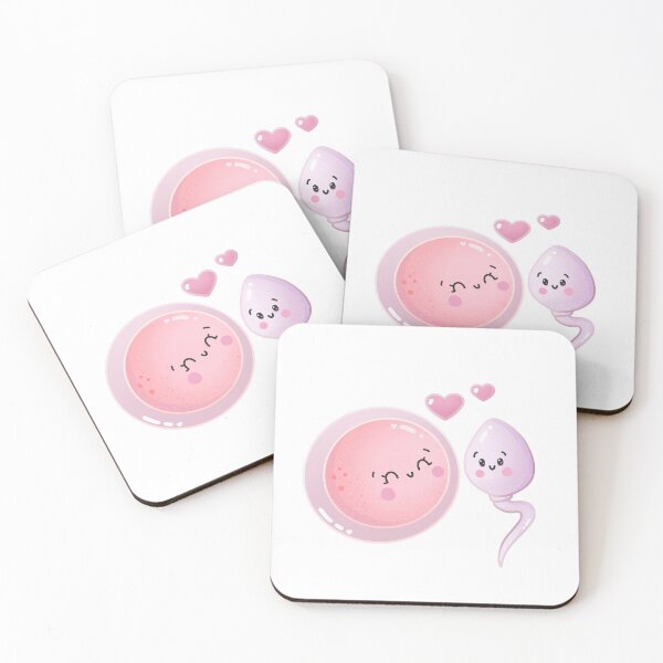 Aperçu de l'œuvre Personnages mignons d'ovules et de spermatozoïdes créée et vendue par ZayamiArt.