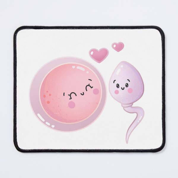 Aperçu de l'œuvre Personnages mignons d'ovules et de spermatozoïdes créée et vendue par ZayamiArt.