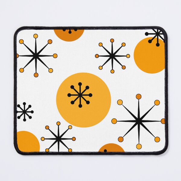 Item preview, Atomic Era Starbursts Orange designed and sold by thepixelgarden.