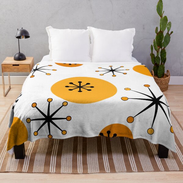 Item preview, Atomic Era Starbursts Orange designed and sold by thepixelgarden.