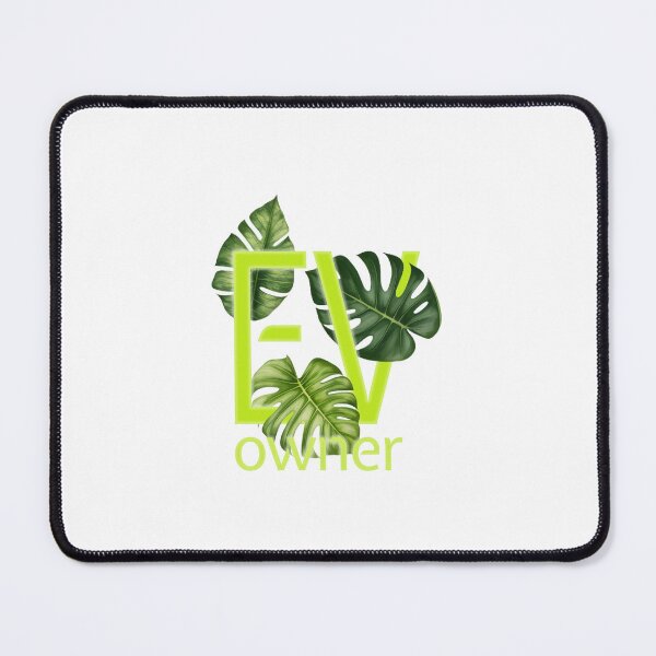 Item preview, EV Owner Green Leaves Electric Vehicle car (lime green GLOW on white) designed and sold by SpottedDesigns.