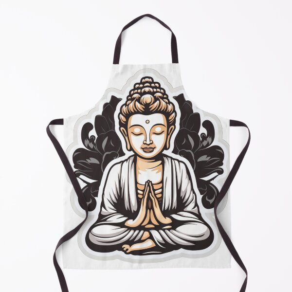 Item preview, Black White buddha Buddhist symbol , 3D Black White statue designed and sold by MartynGrey.